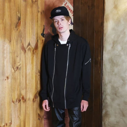 Boy Zip Hoodie〈Black〉
