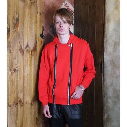 Boy Zip Hoodie〈Red〉