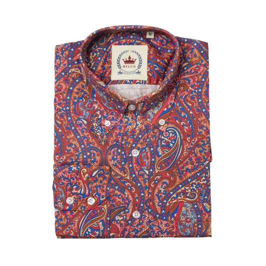 Burnt Orange Paisley Shirts - PS-41