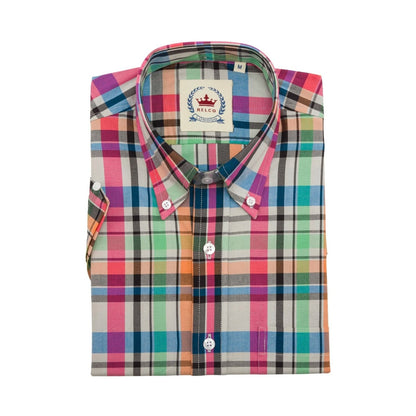 Relco Multi Coloured Check S/S [CK-61]