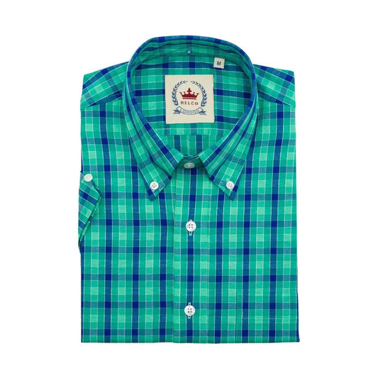 Relco Green Check S/S [CK-62]