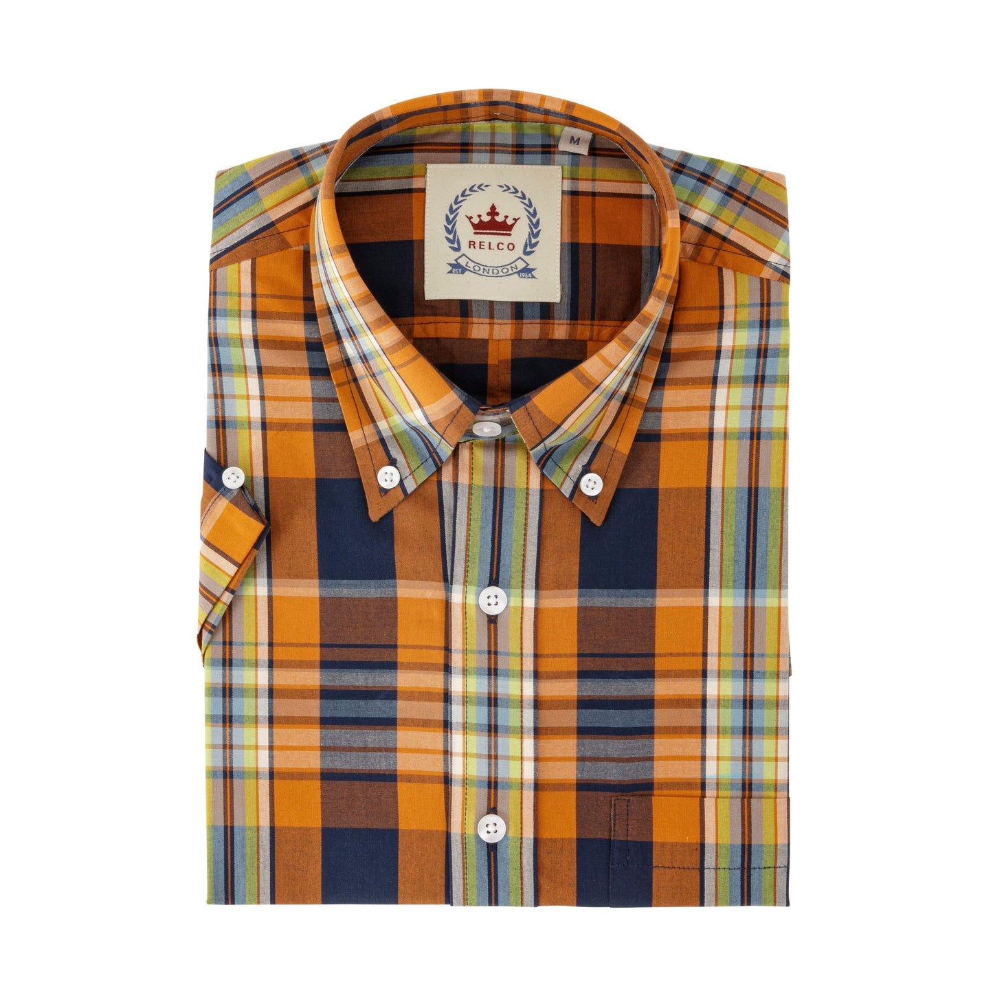 Relco Orange Check S/S [CK-63]