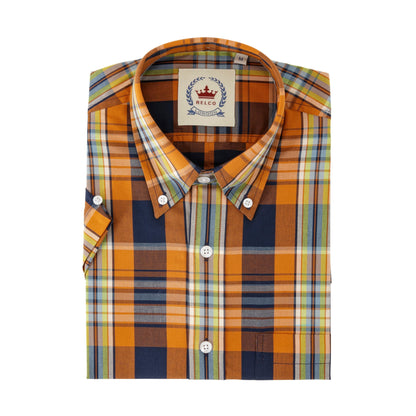 Relco Orange Check S/S [CK-63]