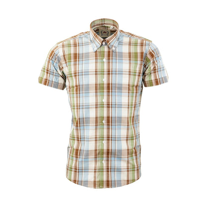 Relco Sky/Green/Brown Check S/S [CK-70]