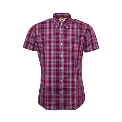Relco Burgundy/Sky Check S/S [CK-74]