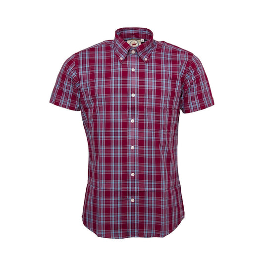 Relco Burgundy/Sky Check S/S [CK-74]