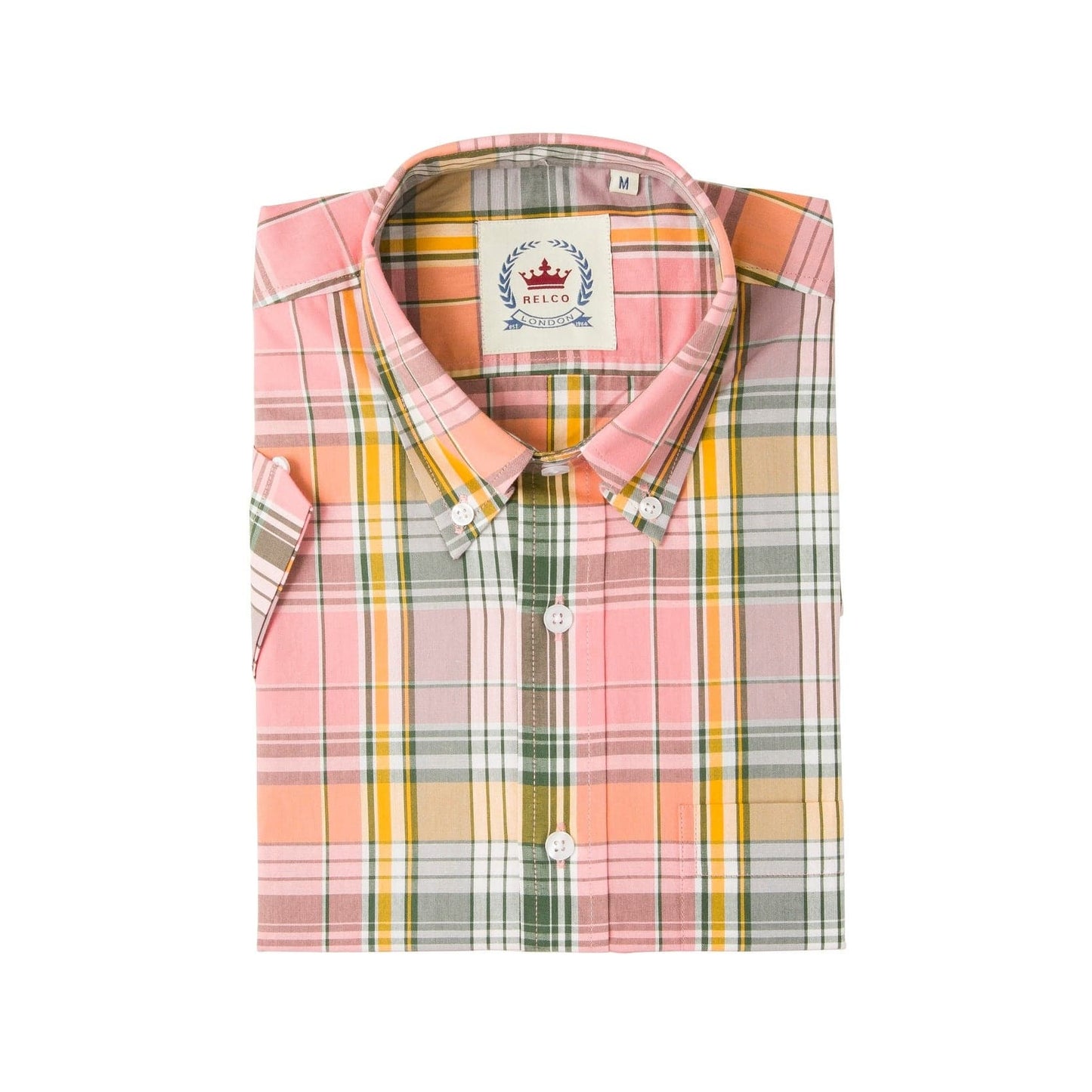 Relco Pink Check Shirts S/S [CK-78]