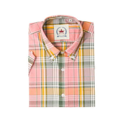 Relco Pink Check Shirts S/S [CK-78]
