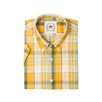 Relco Yellow Check Shirts S/S [CK-79]