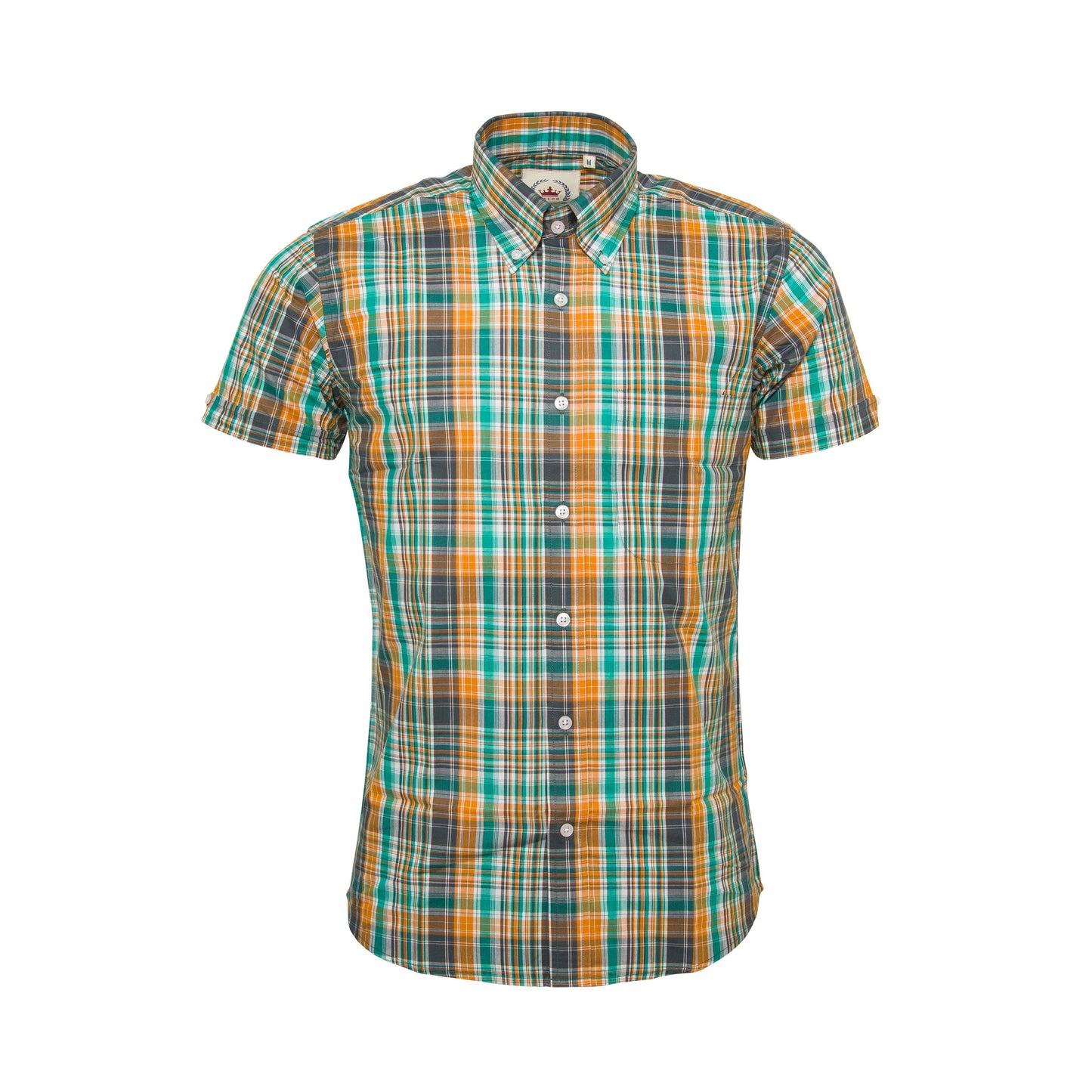 Relco Green Multi Check S/S [CK-75]