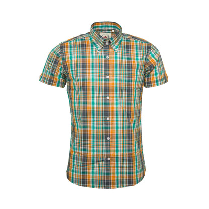 Relco Green Multi Check S/S [CK-75]