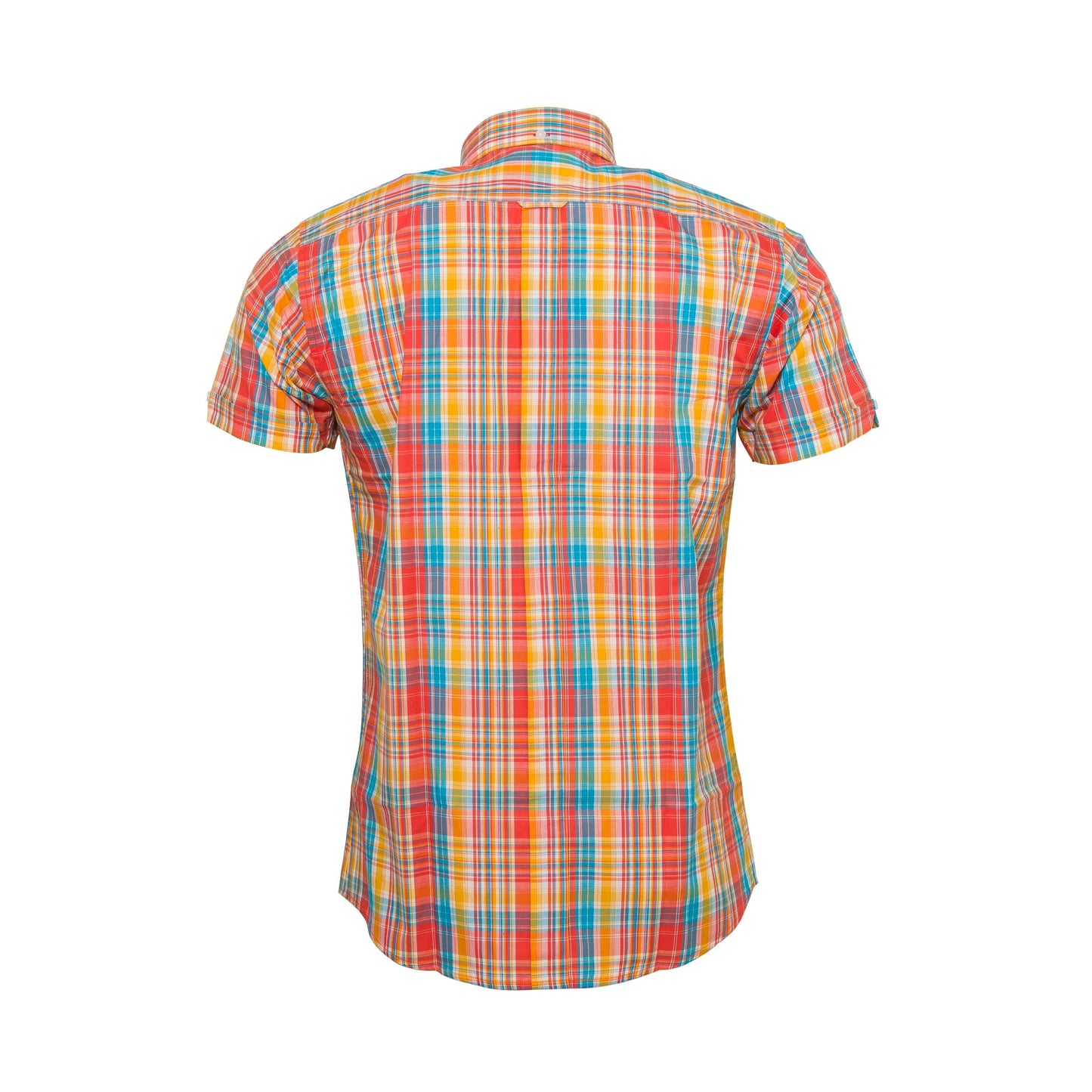 Relco Orange Multi Check S/S [CK-76]