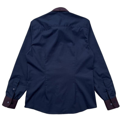 Classic Round Collar B.D.Shirts〈Navy〉