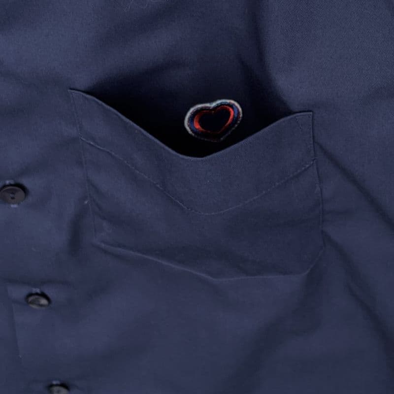 Classic Round Collar B.D.Shirts〈Navy〉