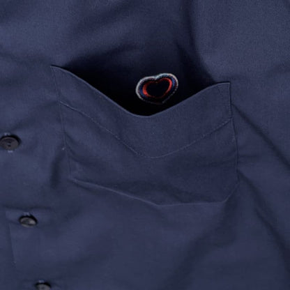 Classic Round Collar B.D.Shirts〈Navy〉