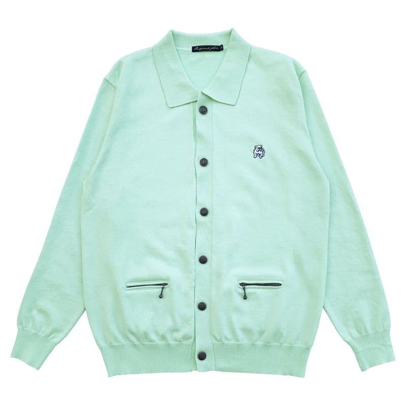 COLLARED CARDIGAN [KT512] - Lime Green