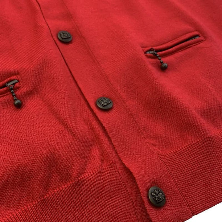 COLLARED CARDIGAN [KT512] - Red