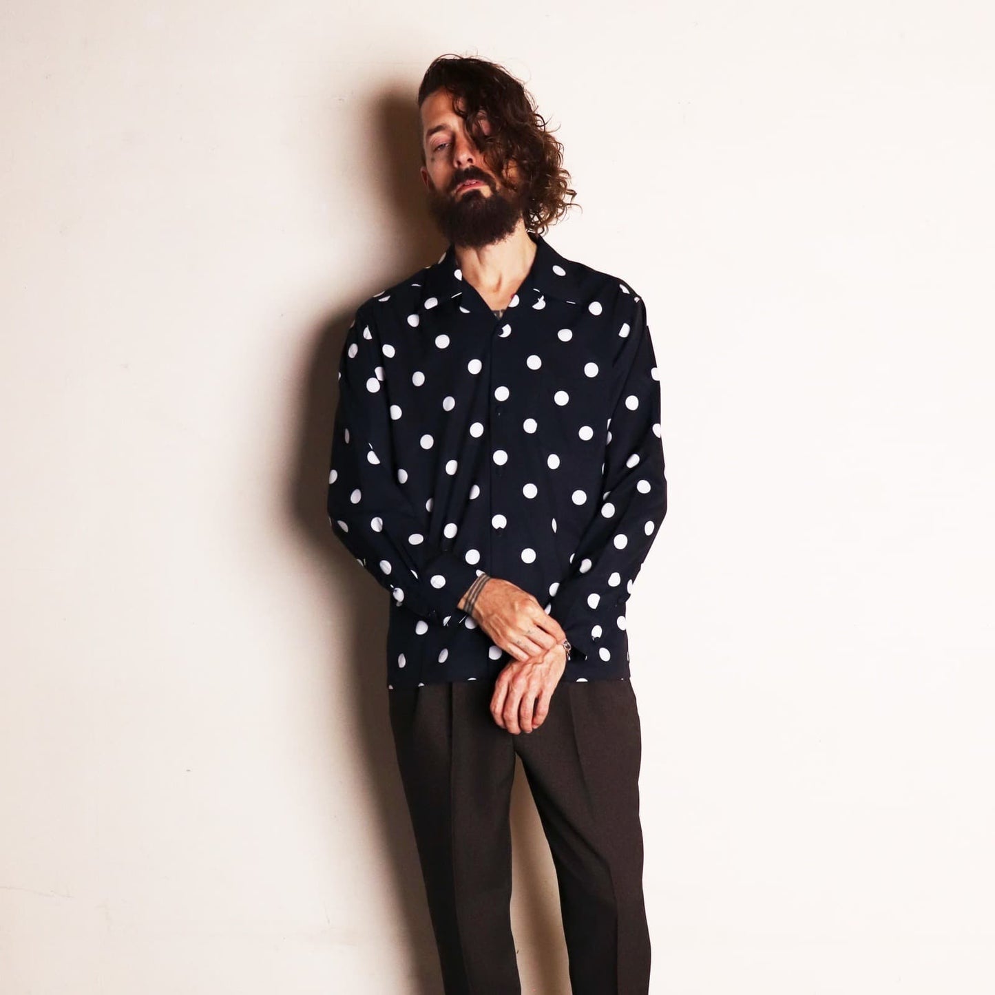 【3月入荷予定】Covered Button Open Collar Shirts