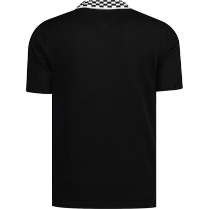 Charlie Mod Ska Checkerboard Collar Knitted Polo