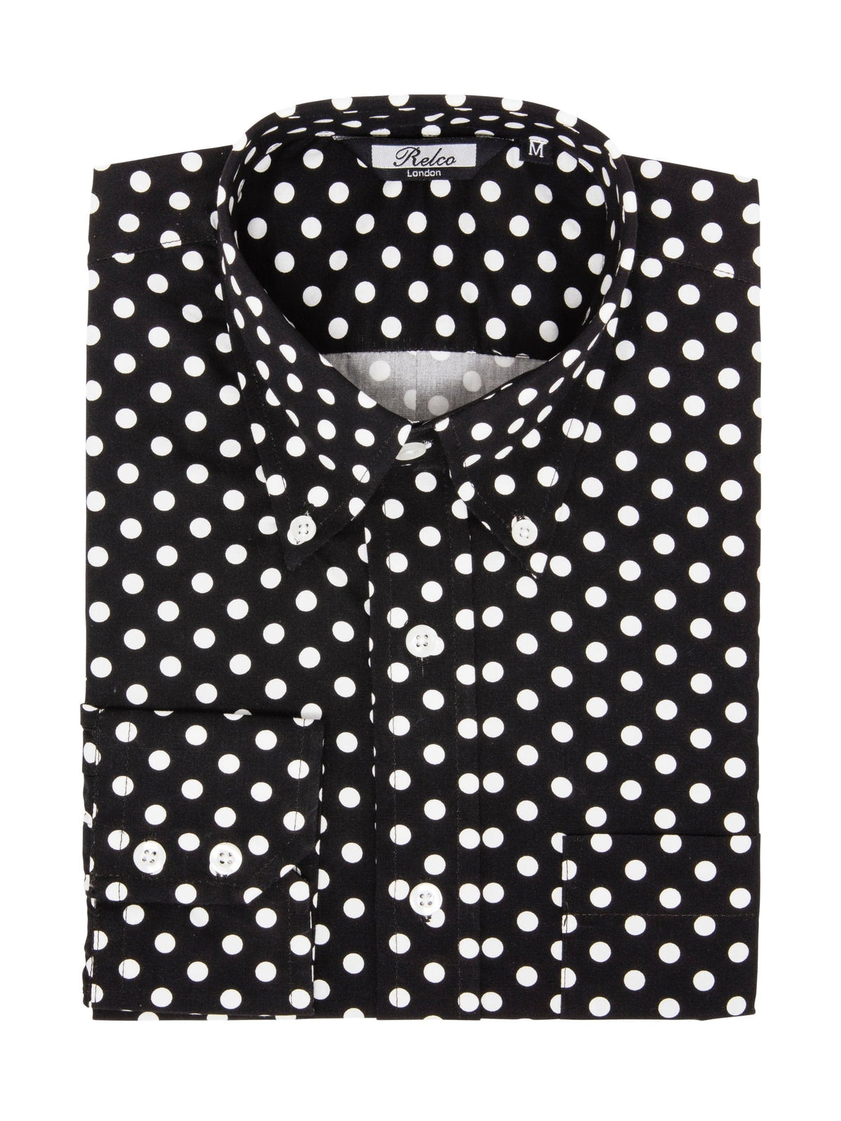 Classic Polka Dot Shirts〈Black〉
