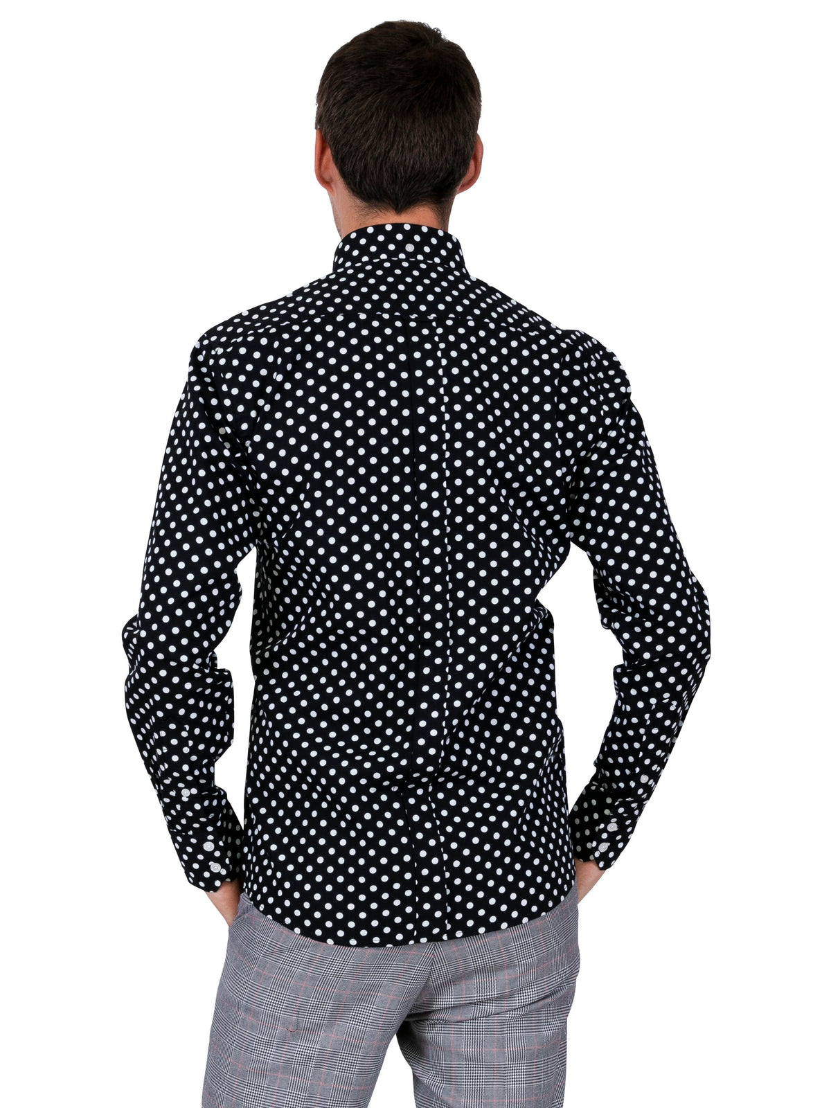Classic Polka Dot Shirts〈Black〉