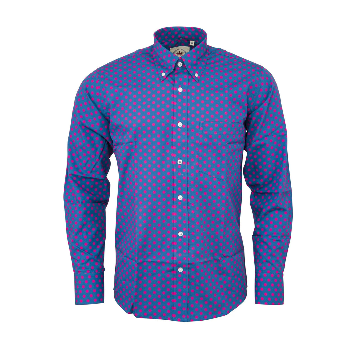 Classic Polka Dot Shirts〈Cobalt Fuschia〉
