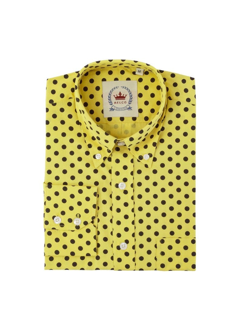 Classic Polka Dot Shirts〈Mustard〉