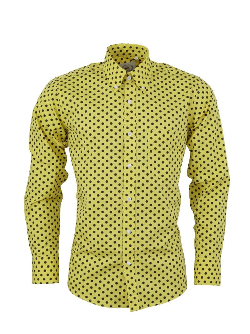Classic Polka Dot Shirts〈Mustard〉