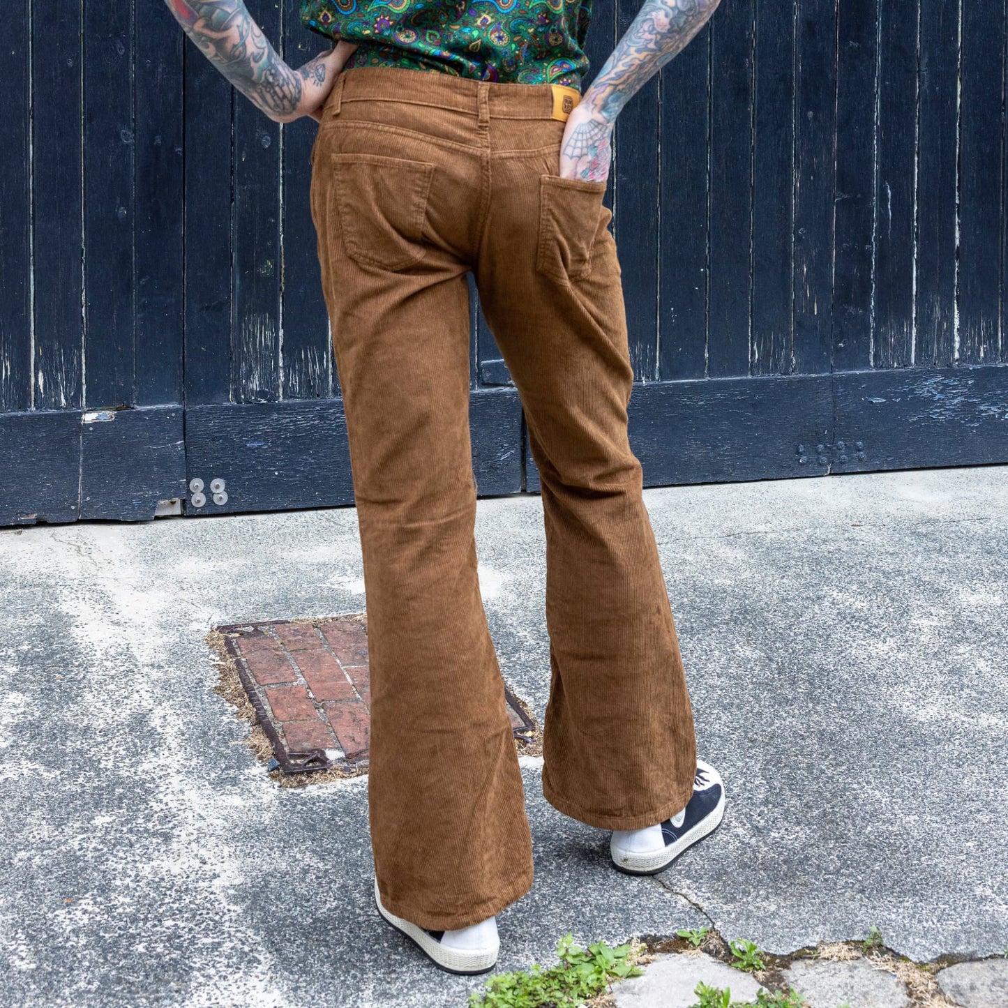Tan Corduroy Bootcut Flares