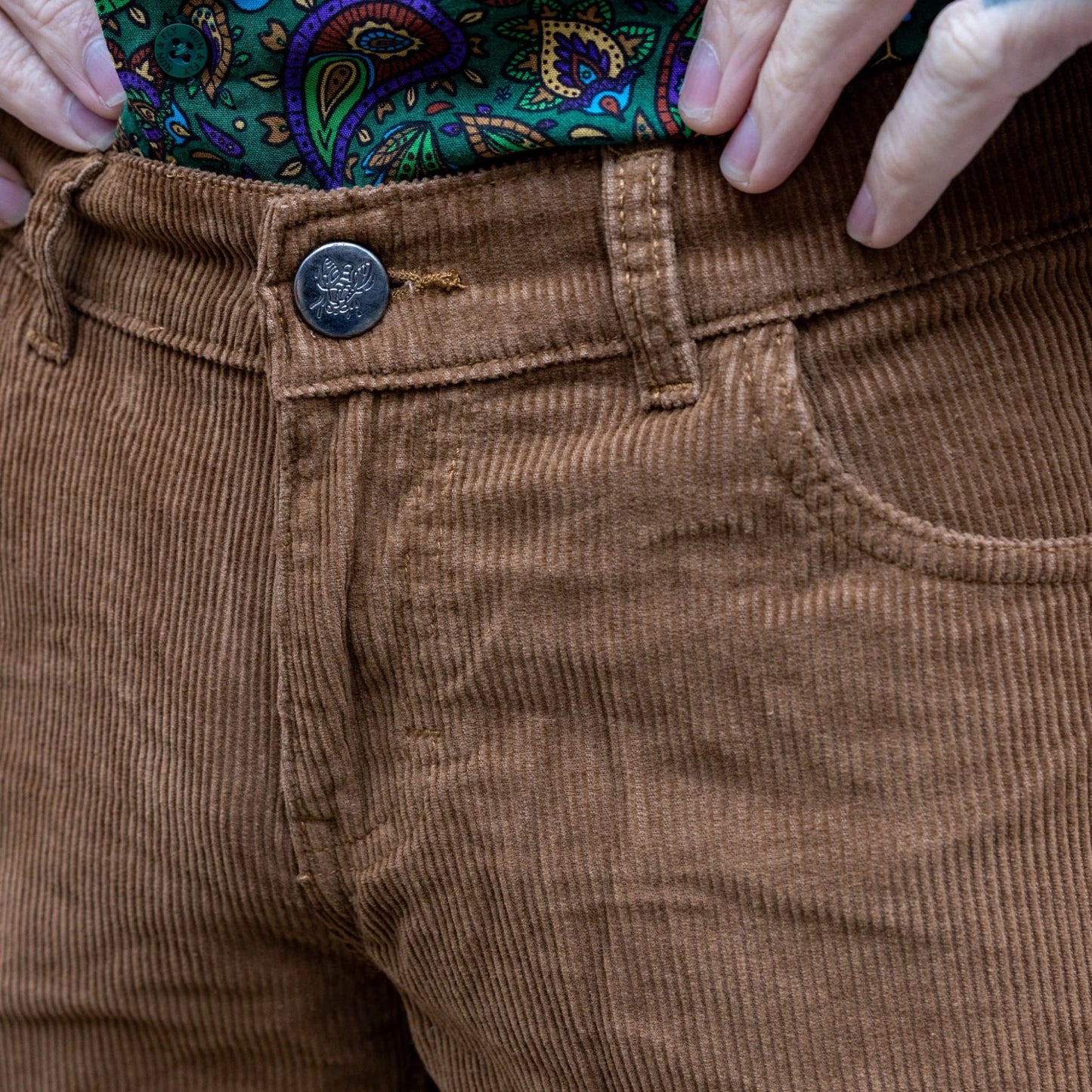 Tan Corduroy Bootcut Flares