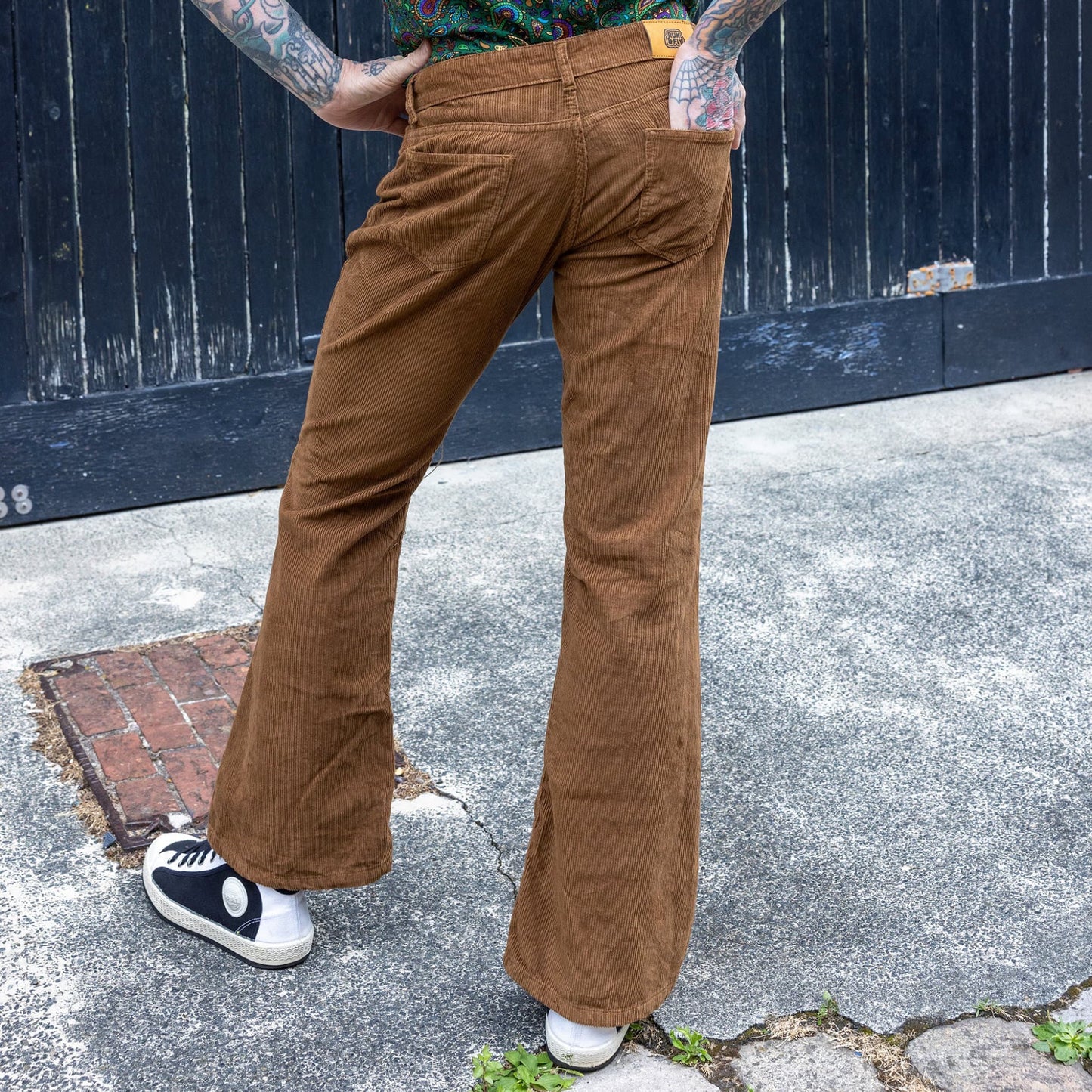 Tan Corduroy Bootcut Flares