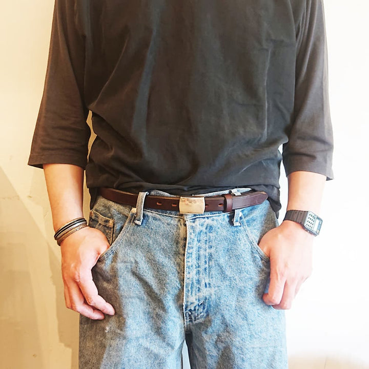 Box Buckle Narrow Belt [Cr-1005N]