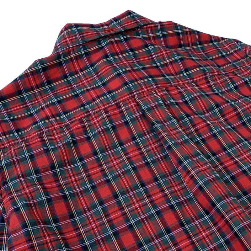 FRILLED BEAGLE SHIRTS DRESS [OP512] - Red Tartan