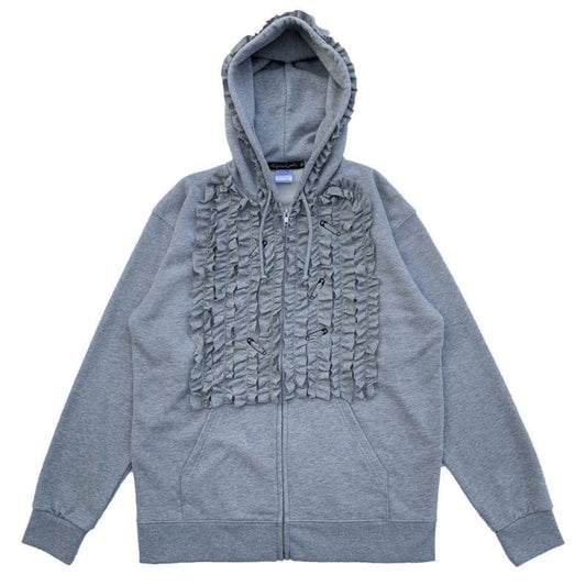 FRILL Zip Hoodie〈Heather Grey〉