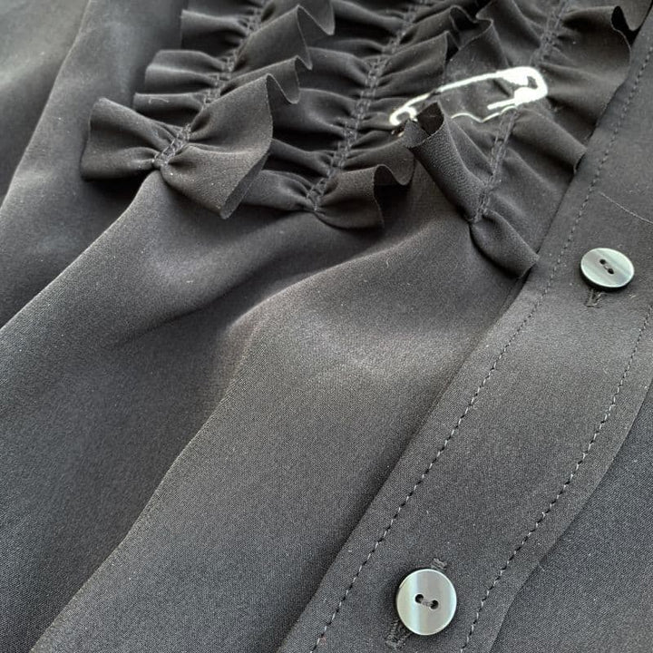 FRILL SHIRTS [SH511] - Black