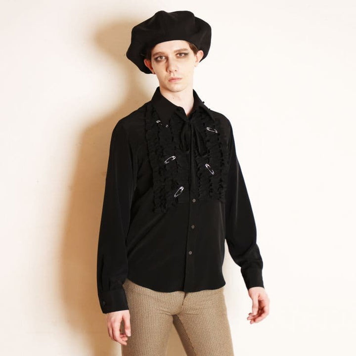 FRILL SHIRTS [SH511] - Black