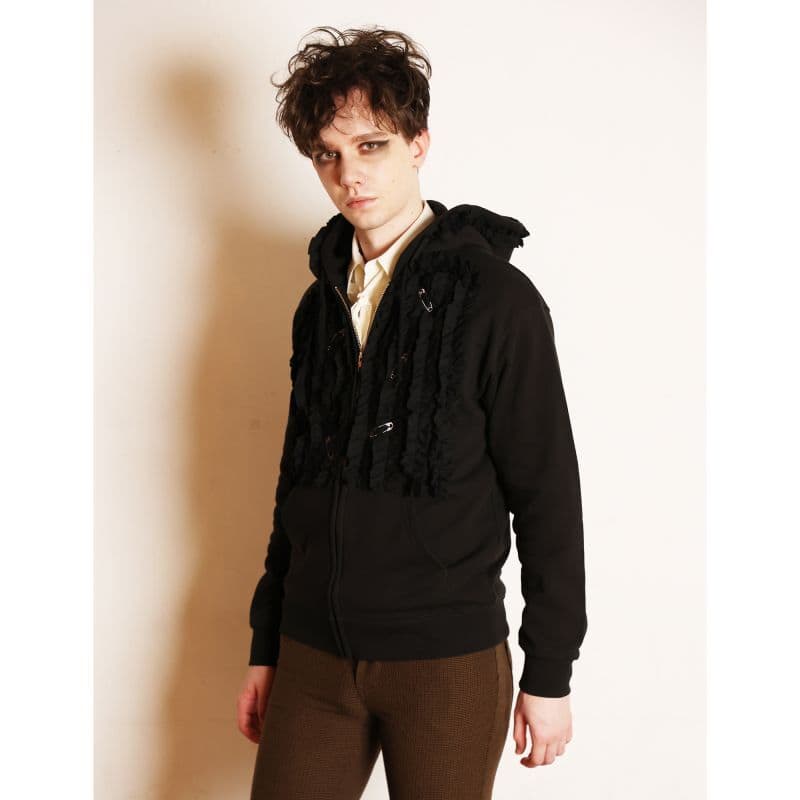 FRILL ZIP HOODIE [CT511] - Grey