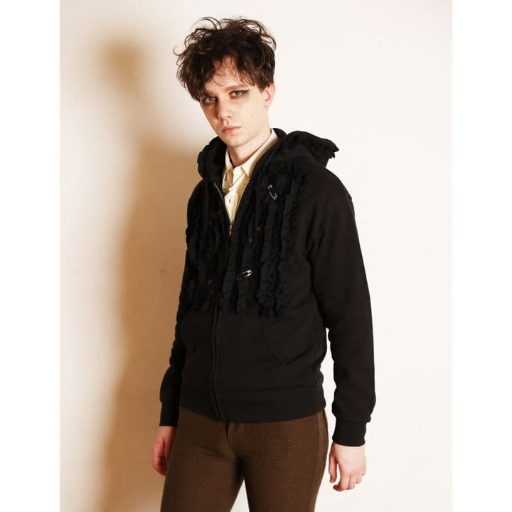 FRILL ZIP HOODIE [CT511] - Grey