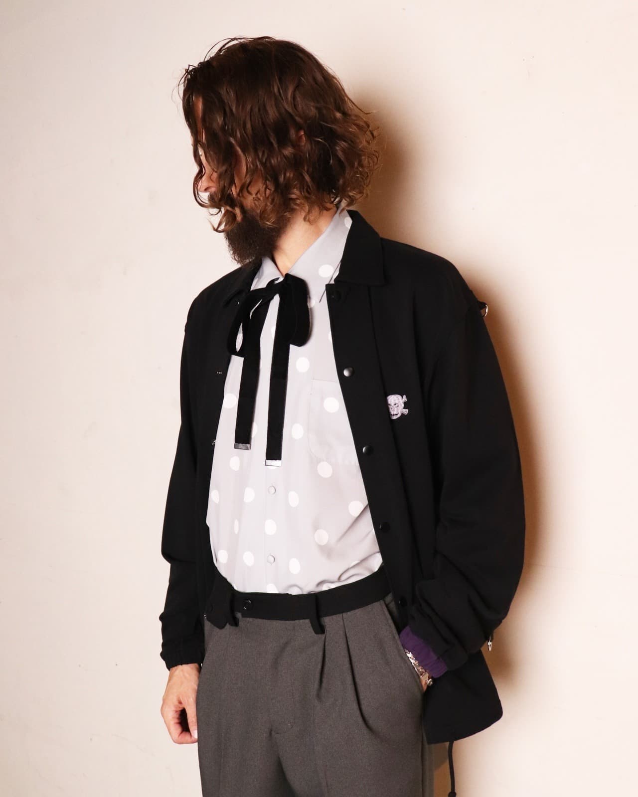 Jersey Coach Jacket〈Black〉