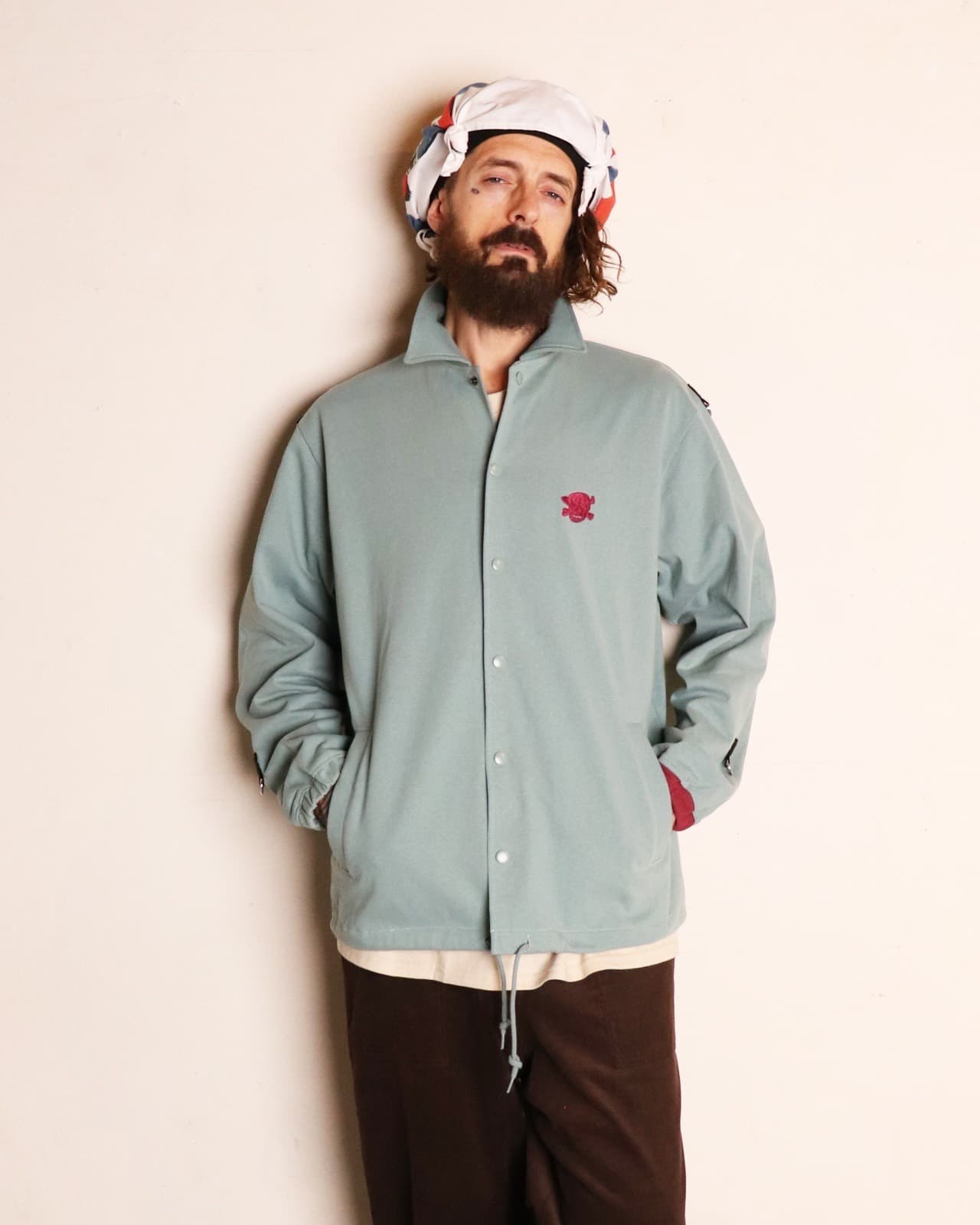 Original John(オリジナルジョン) | Jersey Coach Jacket〈Mint Green