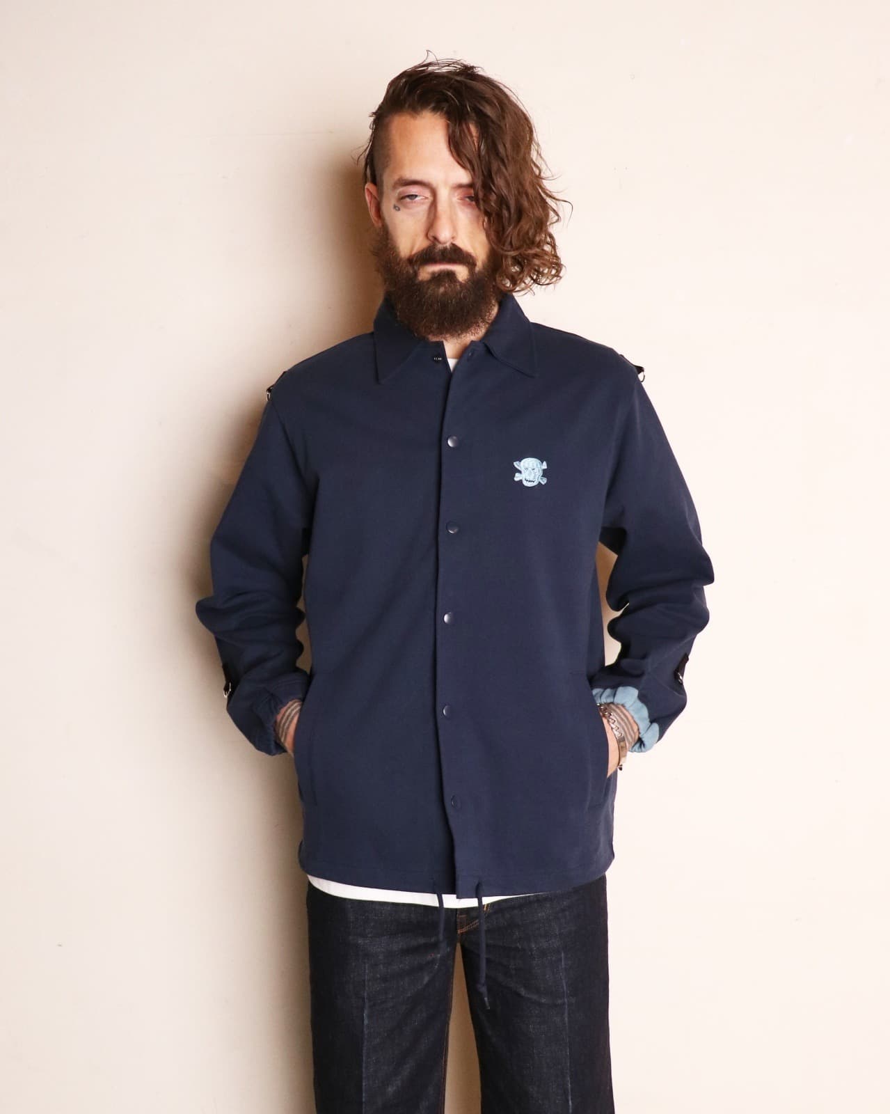 Jersey Coach Jacket〈Navy〉