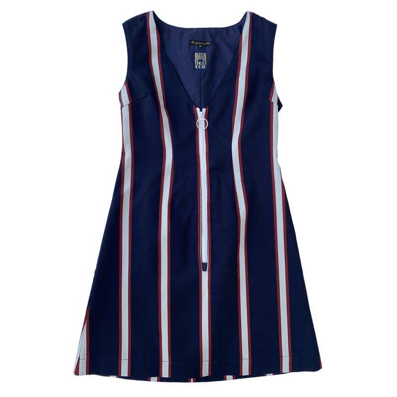 Jumper Skirt〈Navy Stripe〉