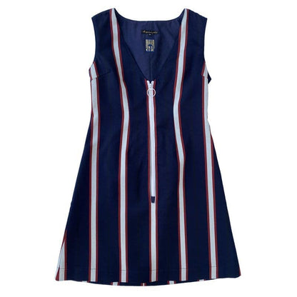 Jumper Skirt〈Navy Stripe〉