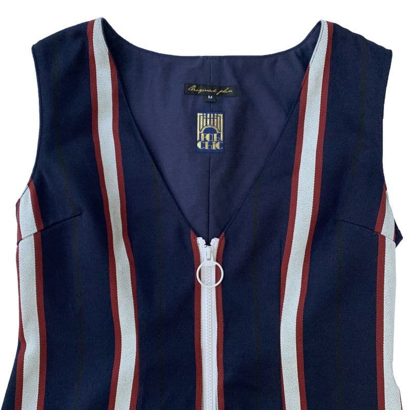 JUMPER SKIRT [OP513] - Navy Stripe