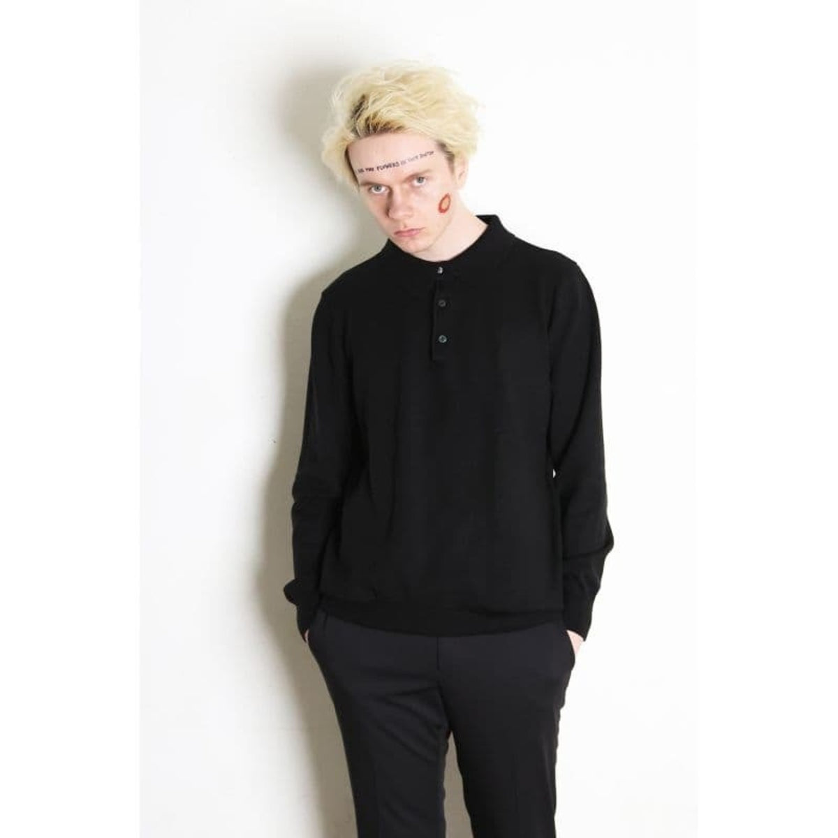 Jimmy's Knit Polo〈Black〉