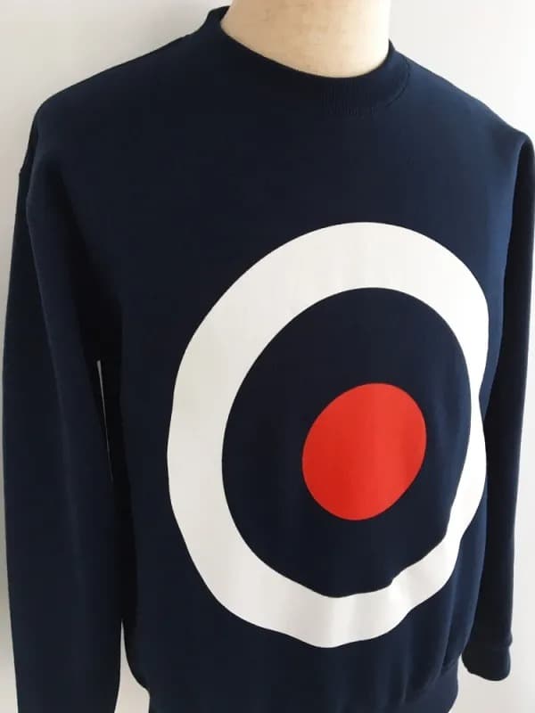 "Keith Moon Target" Crew Sweat〈Navy〉