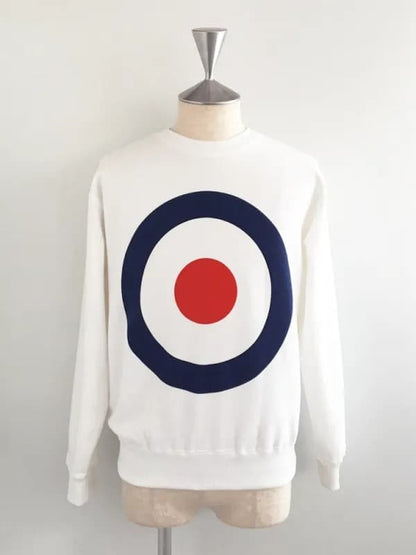 "Keith Moon Target" Crew Sweat〈White〉