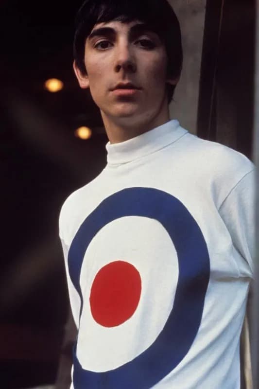 "Keith Moon Target" Crew Sweat〈White〉