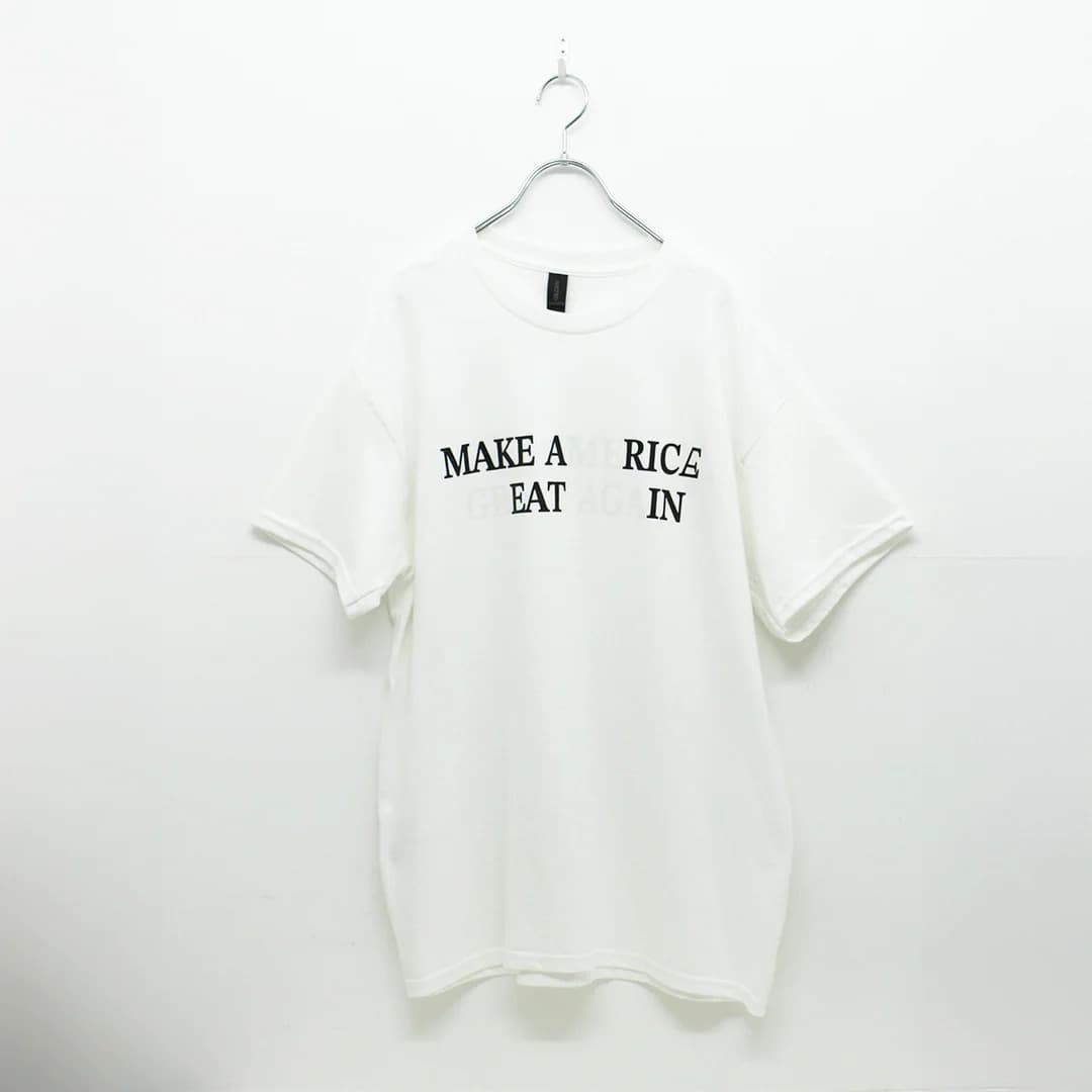「MAKE A RICE EAT IN」T-shirt 【TAGDOESNOTMAKEYOU.】