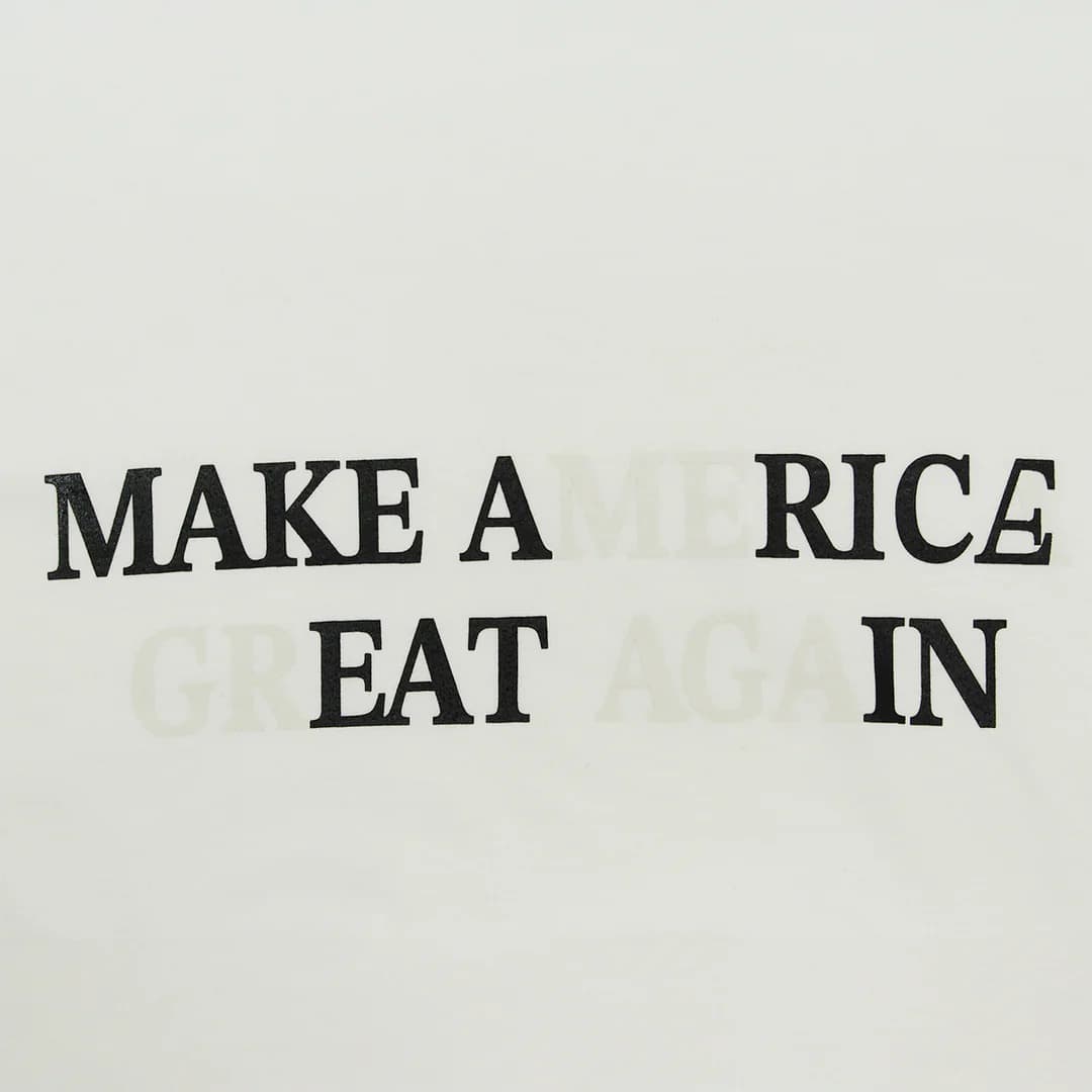 「MAKE A RICE EAT IN」T-shirt 【TAGDOESNOTMAKEYOU.】